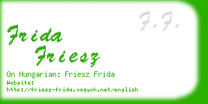 frida friesz business card